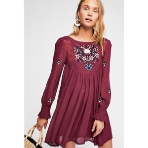 Free People Mohave mini dress in plum